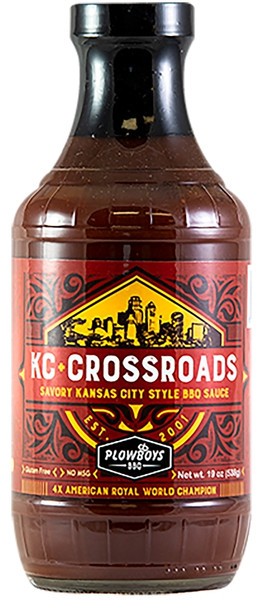 PLOWBOYS BARBEQUE KC Crossroads Series PF00300 BBQ Sauce, Savory, Smokey, Sweet Flavor, 16 oz [SKU: ORG2371615]