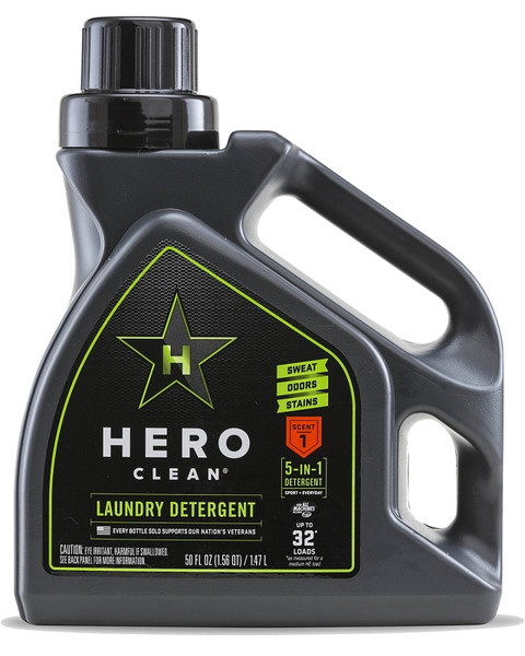 HERO CLEAN 704400401 Laundry Detergent, 50 oz, Liquid, Juniper [SKU: ORG7426125]