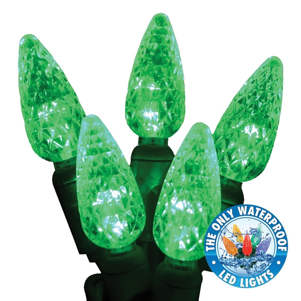 Holiday Bright Lights LED-C6R100-GR Reel Light Set, 100-Lamp, LED Lamp, Green Lamp, 50 ft L [SKU: ORG7581440]