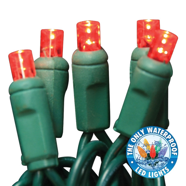 Holiday Bright Lights LEDBX-WA50-RD6 Light Set, 50-Lamp, LED Lamp, Red Lamp, 50,000 hr Average Life, 26 ft L [SKU: ORG7388358]