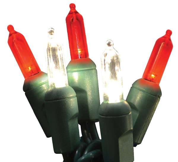 Holiday Bright Lights LEDBX-T550-CC6 Light Set, 50-Lamp, LED Lamp, Pure White Frost/Red Lamp, 26 ft L [SKU: ORG7302268]