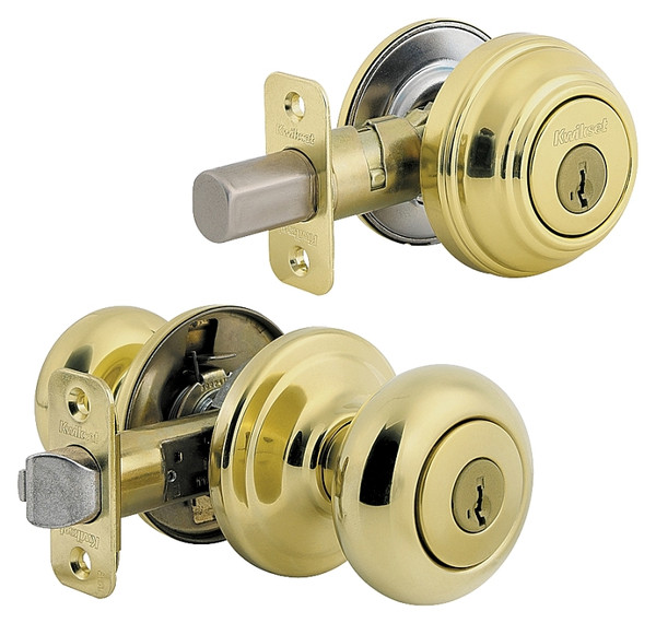 Kwikset Signature Series 991J3SMTCP Knob Lockset, 2 Grade, Keyed Key, Polished Brass, 2-3/8 x 2-3/4 in Backset [SKU: ORG4976130]