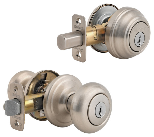 Kwikset Signature Series 991J15SMTCP Knob Lockset, 2 Grade, Keyed Key, Satin Nickel, 2-3/8 x 2-3/4 in Backset, K4 Keyway [SKU: ORG4951844]