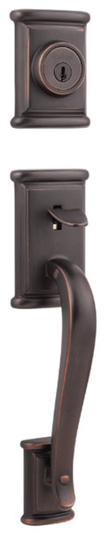 Kwikset 800ADH-11P SMT Handleset, 1 Grade, Zinc, Venetian Bronze, 2-3/8 x 2-3/4 in Backset, KW1 Keyway, Residential [SKU: ORG0661819]