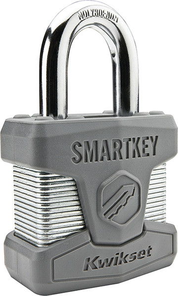 Kwikset 026 SMT STD CP Padlock, Alike Key, Standard Shackle, 0.359 in Dia Shackle, Molybdenum Shackle, Steel Body [SKU: ORG4707451]