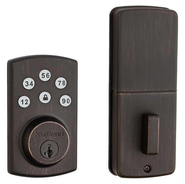 Kwikset 907-11P Electronic Deadbolt, Venetian Bronze [SKU: ORG7383599]