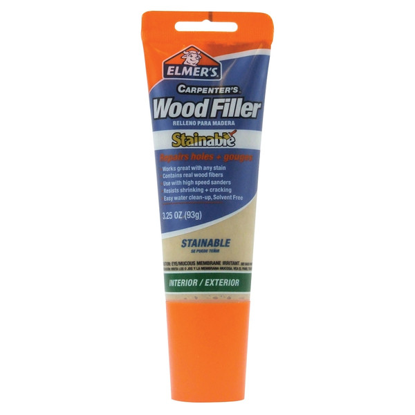 Elmers E887Q Wood Filler, Paste, Mild Acrylic, Beige, 3.25 oz Tube [SKU: ORG7095292]