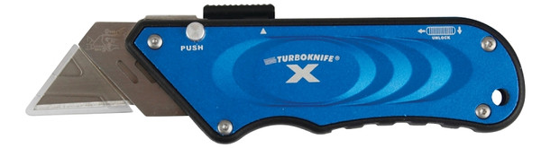 Olympia Tools 33-134 Turbo Knife, 1.18 in L Blade, 4.06 in W Blade, Ergonomic Handle, Blue Handle [SKU: ORG7725575]