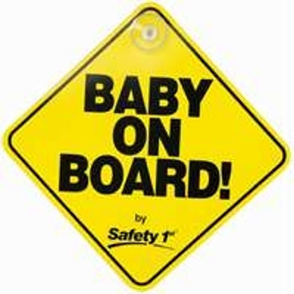Safety 1st 48918 Safety Sign, Yellow Background, 7-1/2 in L x 5-1/2 in W Dimensions [SKU: ORG3275625]
