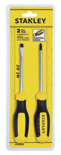 STANLEY STHT60126 Screwdriver Set, 2-Piece, Alloy Steel, Specifications: 4 in L Round Shank [SKU: ORG0599936]