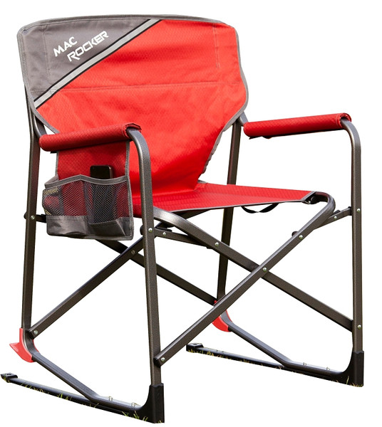 MACSPORTS C2161A-103 Director Rocker Chair, 24 in OAW, 23.8 in OAD, 34-1/2 in OAH, Aluminum/Polyester, Red [SKU: ORG7370471]