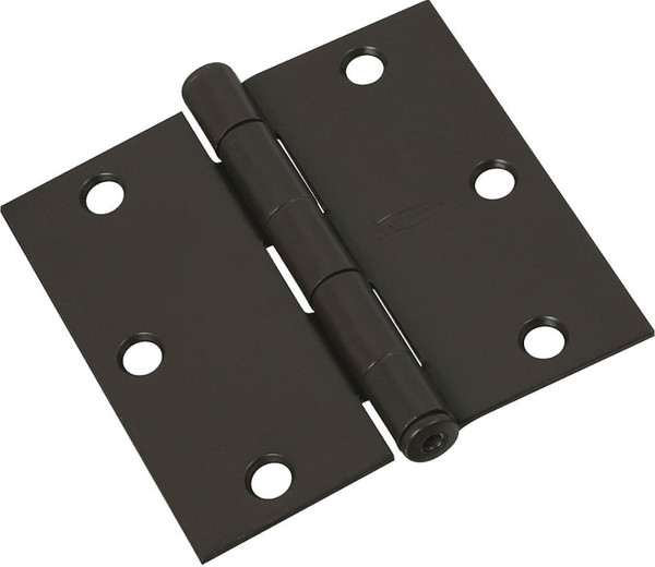 National Hardware N830-205 Door Hinge, Cold Rolled Steel, Oil-Rubbed Bronze, Non-Rising, Removable Pin, 50 lb [SKU: ORG2049666]