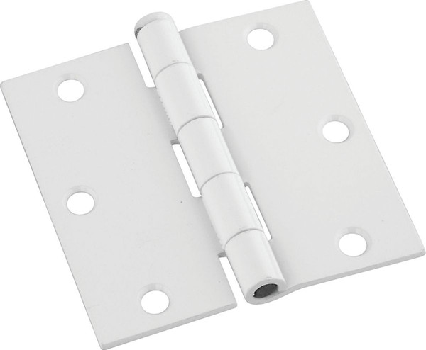 National Hardware N830-221 Door Hinge, Cold Rolled Steel, White, Non-Rising, Removable Pin, Full-Mortise Mounting, 50 lb [SKU: ORG2048684]