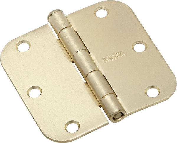 National Hardware N830-334 Door Hinge, Cold Rolled Steel, Satin Brass, Full-Mortise Mounting [SKU: ORG7173909]