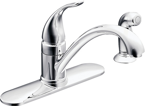 Moen Torrance Series CA87480 Kitchen Faucet, 1.5 gpm, 1-Faucet Handle, Stainless Steel, Chrome Plated, Deck Mounting [SKU: ORG3071446]