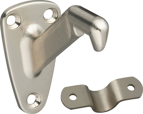 National Hardware N830-117 Heavy-Duty Handrail Bracket, 250 lb, Die-Cast Zinc, Satin Nickel [SKU: ORG2049294]