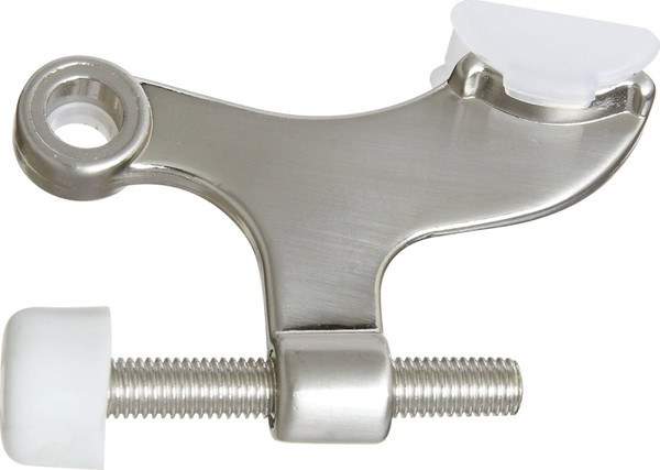 National Hardware N830-255 Hinge Pin Door Stop, Zinc, Satin Nickel [SKU: ORG2049658]