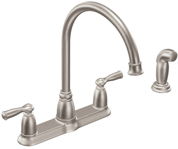 Moen Banbury Series CA87000SRS Kitchen Faucet, 1.5 gpm, 2-Faucet Handle, Stainless Steel, Stainless Steel, Lever Handle [SKU: ORG9464348]