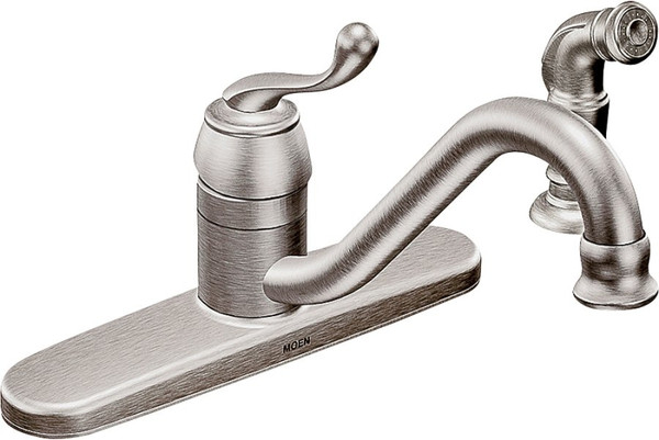 Moen Muirfield Series CA87520SRS Kitchen Faucet, 1.5 gpm, 1-Faucet Handle, Stainless Steel, Stainless Steel [SKU: ORG1191840]