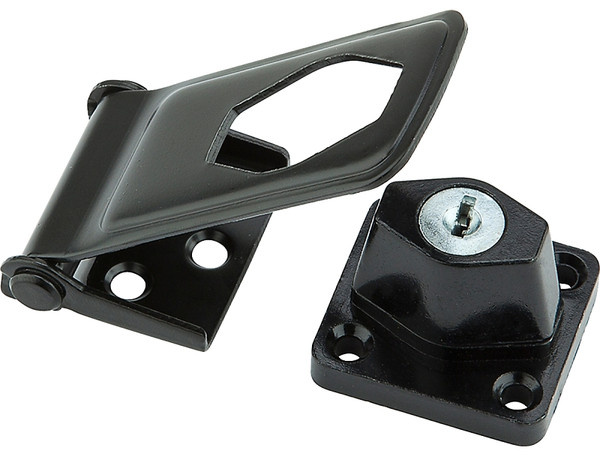 National Hardware N102-802 Locking Hasp, 3-1/2 in L, 1-1/4 in W, Steel, Keyed Staple [SKU: ORG7415557]