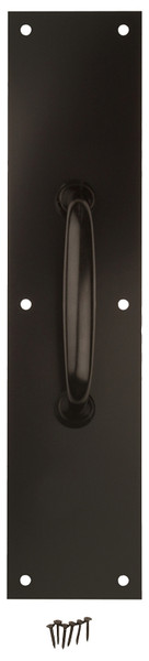 National Hardware N270-402 Pull Plate, 3-1/2 in W, 15 in H, Aluminum, Oil-Rubbed Bronze [SKU: ORG7240989]