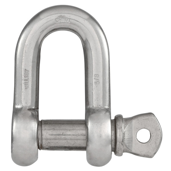 National Hardware N100-358 D-Shackle, 5/8 in, 5000 lb Working Load, 316 Grade, Stainless Steel, 1-31/32 in L Inside [SKU: ORG7442247]