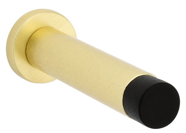 National Hardware Cooper N830-523 Door Stop, 1 in Dia Base, 3 in Projection, Aluminum, Brushed Gold [SKU: ORG7453699]