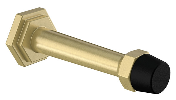 National Hardware Powell N830-532 Door Stop, 31/32 in Dia Base, 3 in Projection, Zinc, Brushed Gold [SKU: ORG7454184]