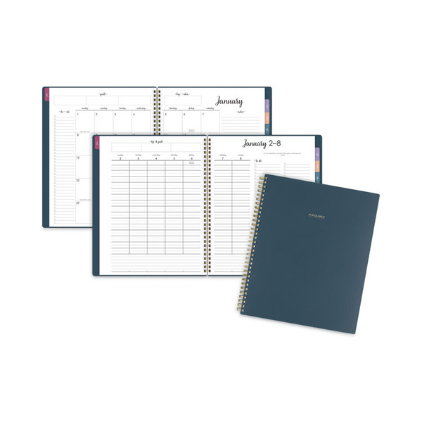 Harmony Weekly/Monthly Poly Planner, 11 x 8.5, Teal Cover, 13-Month (Jan to Jan): 2023 to 2024 [SKU: AAG109990512]