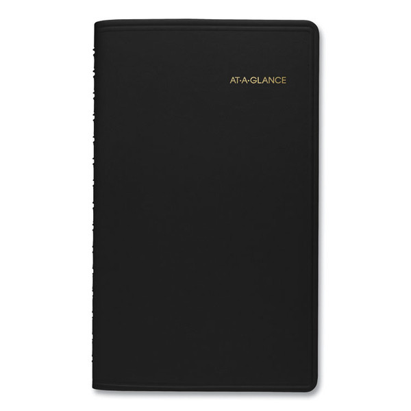 Weekly Block Format Appointment Book Ruled for Hourly Appointments, 8.5 x 5.5, Grained Black Cover, 12-Month(Jan to Dec):2023 [SKU: AAG7007505]