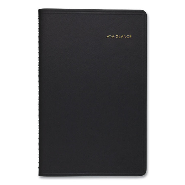 Weekly Block Format Appointment Book Ruled for Hourly Appointments, 8.5 x 5.5, Smooth Black Cover, 12-Month(Jan to Dec): 2023 [SKU: AAG7010005]