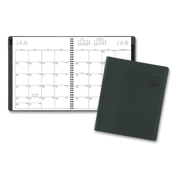 Contemporary Monthly Planner, 11 x 9, Forest Green Cover, 12-Month (Jan to Dec): 2023 [SKU: AAG70250X61]