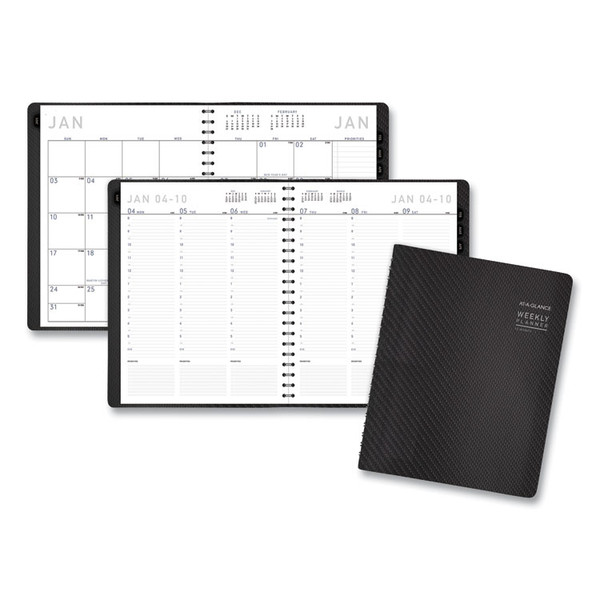 Contemporary Weekly/Monthly Planner, Vertical-Column Format, 11 x 8.25, Graphite Cover, 12-Month (Jan to Dec): 2023 [SKU: AAG70950X45]