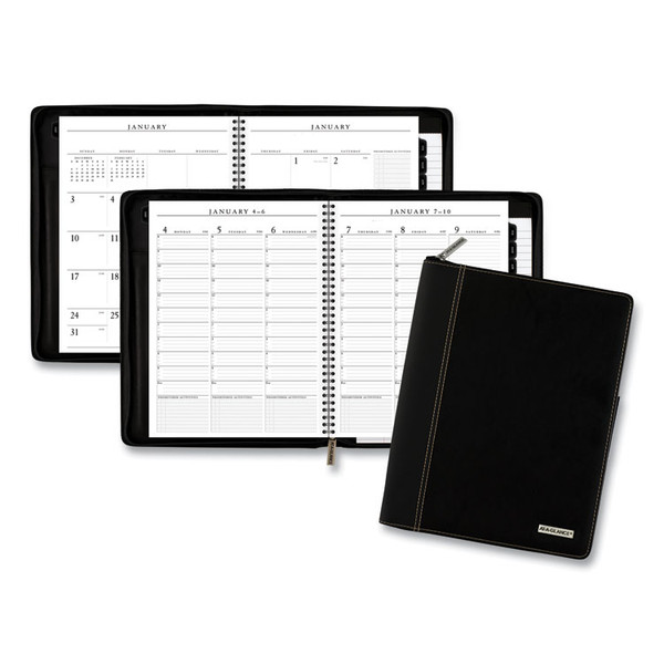 Executive Weekly Vertical-Column Appointment Book, Telephone/Address Section, 11 x 8.25, Black, 12-Month (Jan-Dec): 2023 [SKU: AAG70NX8105]