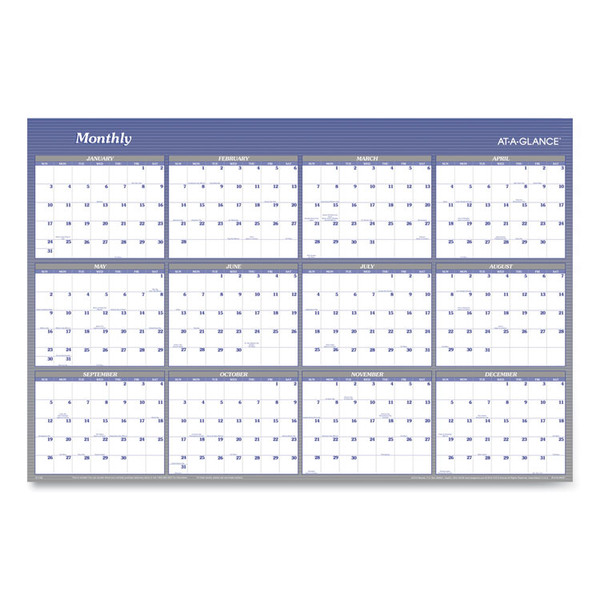 Vertical/Horizontal Erasable Quarterly/Monthly Wall Planner, 32 x 48, 12-Month (Jan-Dec): 2023 [SKU: AAGA1152]