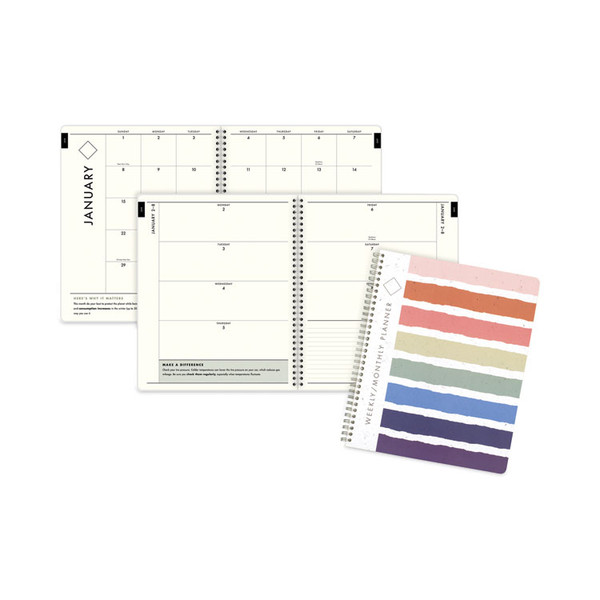 GreenPath Weekly/Monthly Planner, GreenPath Artwork, 11 x 8.5, White/Green Cover,12 Month (Jan to Jan): 2023 [SKU: AAGGP31905]