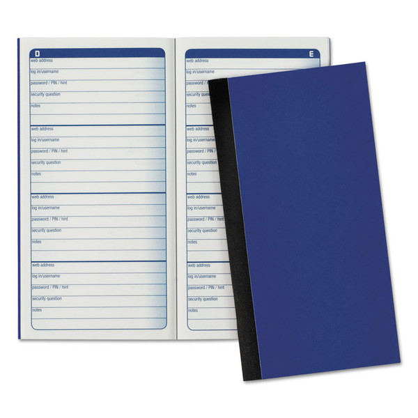 Password Journal, One-Part (No Copies), 3 x 1.5, 4 Forms/Sheet, 192 Forms Total [SKU: ABFAPJ99]