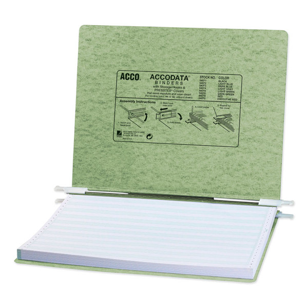 PRESSTEX Covers with Storage Hooks, 2 Posts, 6" Capacity, 14.88 x 11, Light Green [SKU: ACC54075]