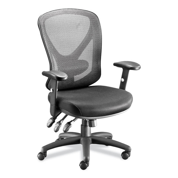 Alera Aeson Series Multifunction Task Chair, Supports Up to 275 lb, 15" to 18.82" Seat Height, Black Seat/Back, Black Base [SKU: ALEAS42M14]