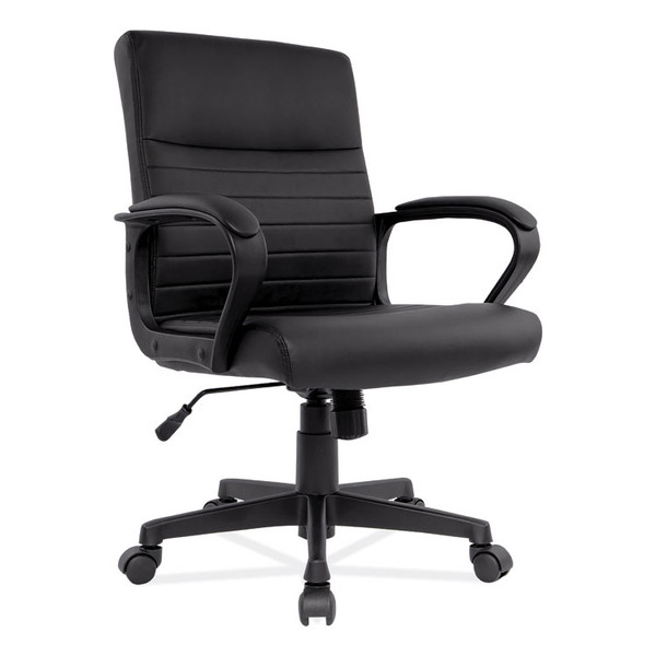 Alera Breich Series Manager Chair, Supports Up to 275 lbs, 16.73" to 20.39" Seat Height, Black Seat/Back, Black Base [SKU: ALEBC42B19]