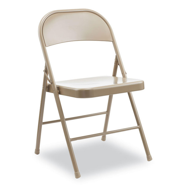Armless Steel Folding Chair, Supports Up to 275 lb, Tan Seat, Tan Back, Tan Base, 4/Carton [SKU: ALECA945]