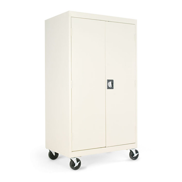 Assembled Mobile Storage Cabinet, with Adjustable Shelves 36w x 24d x 66h, Putty [SKU: ALECM6624PY]
