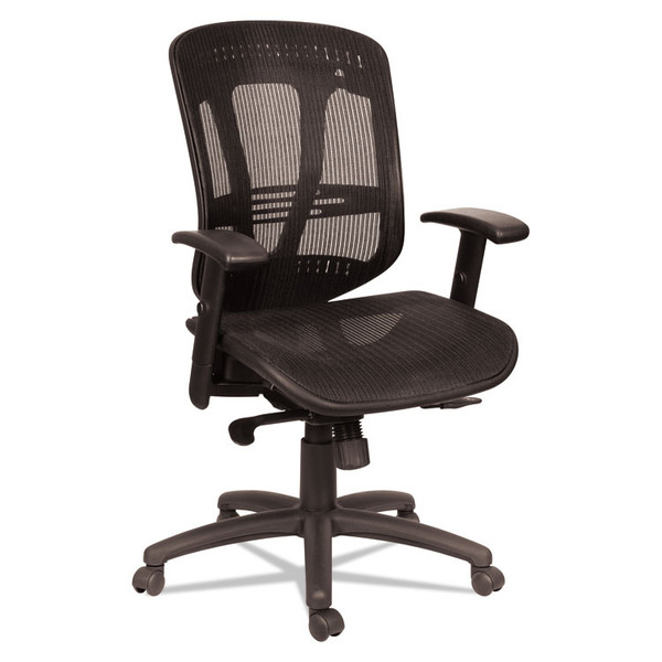 Alera Eon Series Multifunction Mid-Back Suspension Mesh Chair, Supports Up to 275 lb, 17.51" to 21.25" Seat Height, Black [SKU: ALEEN4218]