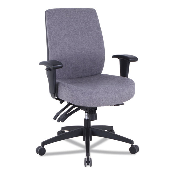 Alera Wrigley Series 24/7 High Performance Mid-Back Multifunction Task Chair, Supports Up to 275 lb, Gray, Black Base [SKU: ALEHPT4241]