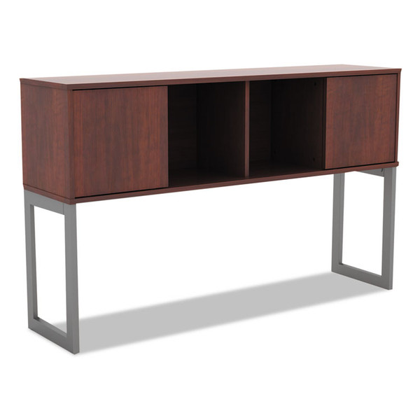 Alera Open Office Desk Series Hutch, 59w x 15d x 36.38h, Medium Cherry [SKU: ALELSHH60MC]