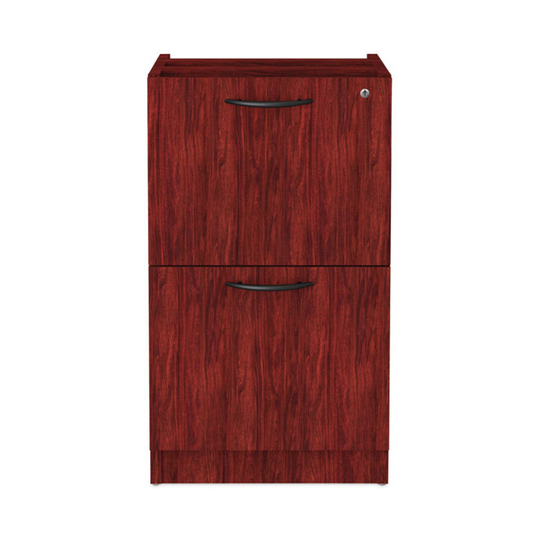 Alera Valencia Series Full Pedestal File, Left or Right, 2 Legal/Letter-Size File Drawers, Mahogany, 15.63" x 20.5" x 28.5 [SKU: ALEVA542822MY]