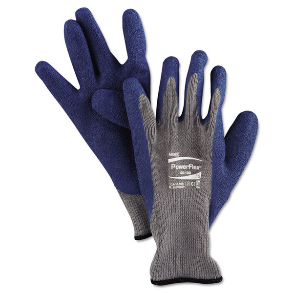 PowerFlex Gloves, Blue/Gray, Size 10, 1 Pair [SKU: ANS8010010PR]