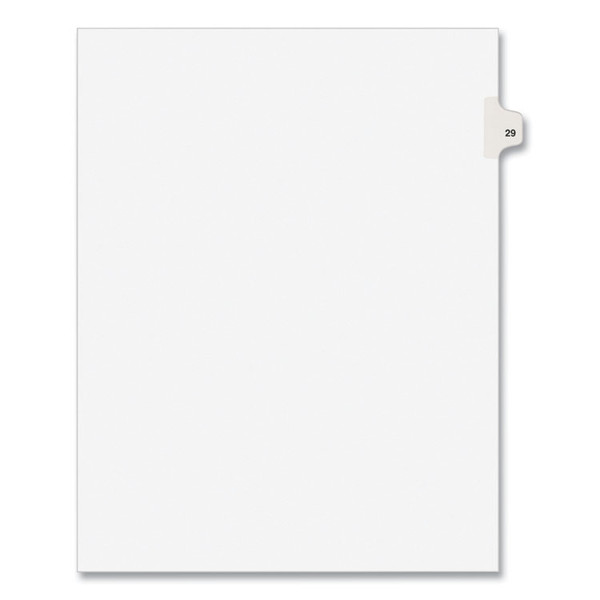 Preprinted Legal Exhibit Side Tab Index Dividers, Avery Style, 10-Tab, 29, 11 x 8.5, White, 25/Pack [SKU: AVE01029]