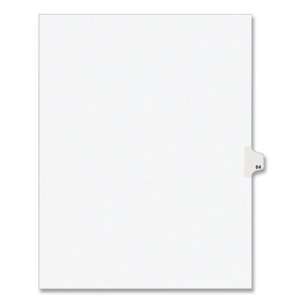 Preprinted Legal Exhibit Side Tab Index Dividers, Avery Style, 10-Tab, 64, 11 x 8.5, White, 25/Pack, (1064) [SKU: AVE01064]
