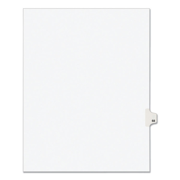Preprinted Legal Exhibit Side Tab Index Dividers, Avery Style, 10-Tab, 68, 11 x 8.5, White, 25/Pack, (1068) [SKU: AVE01068]